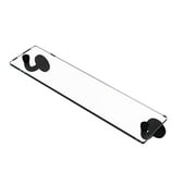 Remi Collection 22 Inch Glass Vanity Shelf with Beveled Edges