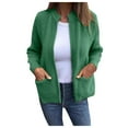 thumbnail image 2 of Kureaily Women’s Fall Winter Casual Stylish Solid Color Pocket Cardigan Jacket Solid Color Cardigan, 2 of 5