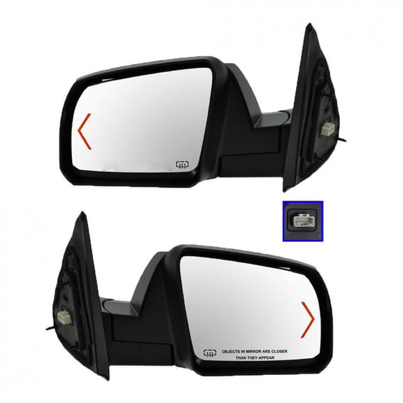 TRQ Power Heated Signal Side Mirror Textured Caps Covers Set for Sequoia Tundra MRA04916 Fits select: 2007-2013 TOYOTA TUNDRA, 2008-2013 TOYOTA SEQUOIA