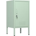thumbnail image 1 of Bingirl Armoire de Rangement en Métal Vert Émeraude Minimaliste à Porte Simple Table d'Appoint avec Design de Table Basse Console de Rangement Décorative, 1 of 5