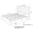 thumbnail image 6 of Kings Brand Furniture – Lorain 5-Piece King Size Gray Bedroom Set. Bed, Dresser, Mirror, Chest & 1 Nightstand, 6 of 9