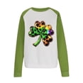 thumbnail image 6 of YABCSAZ St Patrick's Day Sweatshirts for Women Irish Tops Long Sleeve Sequin Shamrock Clover Printed Irish Pullover Casual Loose Oversize Charms Shirts Blouse Paddy's Day Great Parade Shirts, 6 of 7