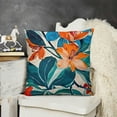 thumbnail image 2 of SHANXI Throw Pillow Covers , Teal Pillow Covers Room Decor, Velvet Soft , Floral and Solid Accent Pillow Cushion Case for Couch Bed Sofa 20x20in, 2 of 5