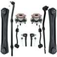 thumbnail image 3 of Detroit Axle - 4WD Front End Control Arms Kit for 2000-2006 Jeep Wrangler TJ, Lower Control Arms Sway Bar Links Ball Joints Wheel Bearing Hubs Outer Tie Rods Adjusting Sleeve Replacement, 3 of 5