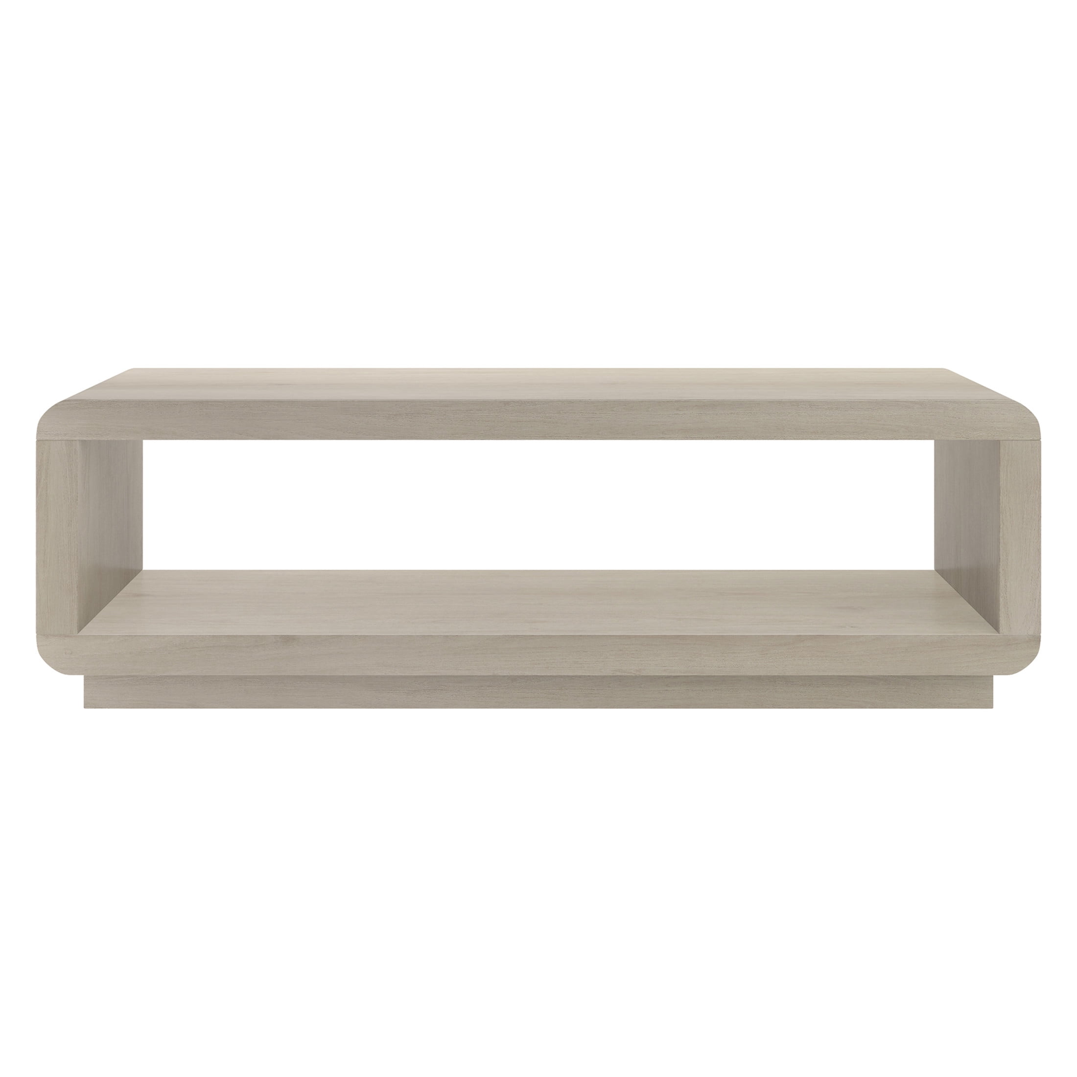 Evelyn&Zoe Modern/Contemporary 47.25" Wide Alder White Coffee Table