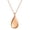 Rosegold, variant on Minimalist Adjustable Drop Necklace for Women Stainless Steel Teardrop Open Pendant Trendy Layering Chain Simple Everyday Accessory Black