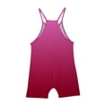 thumbnail image 6 of AJTQTH Girls Summer Sleeveless Casual Solid Color One Piece Romper Loose Fit Summer Spaghetti Strap Overalls Shorts Jumpsuit with Pockets Z01-Hot Pink 13-14 Years, 6 of 8