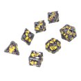 thumbnail image 4 of Metal Polyhedral Dices, Beautiful Clear Numbers Exquisite Patterns Hollow Up Metal Dices  For Card Games ANGGREK Metal Dice Set, 4 of 8
