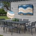 thumbnail image 6 of Outdoor TV Cover 68x42x4.5in, Blue Gradient Water Ripple Weatherproof TV Screen Protector with Zipper, Abstract Geometric Modern Art Outside Television Cover Fits Up to 70-75", 6 of 9