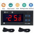 thumbnail image 2 of 5X ETC-3000 Mini Temperature Controller Refrigerator Thermostat Regulator Thermoregulator Dual Sensor 220V, 2 of 5