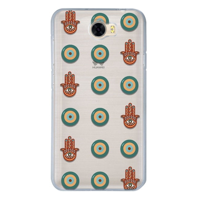 Funda Antigolpes InstaCase para Huawei Y5ii Patron Ojo Turco y Manos TPU