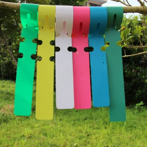 ORDDIART 100Pcs Weather Resistant PVC Plastic Plant Tags for Outdoor Garden Labeling 7.87 * 0.79 Inch
