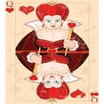 thumbnail image 3 of Alice in Wonderland Duvet Cover Set, Queen Cards Playing Alice Character in Fictional Print, Decorative 2 Piece Bedding Set with 1 Pillow Shams, Twin Size, Red Brown Ecru, by Ambesonne, 3 of 3