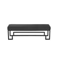 thumbnail image 4 of American Home Classic Laurence Steel Bench in Matte Black/Black Boucle, 4 of 5