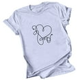 thumbnail image 6 of Fesfesfes Womens Tshirts Graphic Women's Valentine's Day Printed Short Sleeved Round Neck T-shirt Tops Shirts for Women L(US:8), 6 of 7