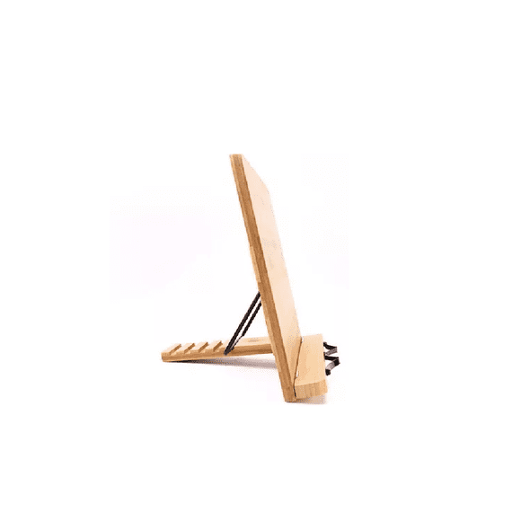 Estantería De Bambú, Soporte De Lectura, Soporte Para Tablet cafe claro
