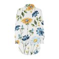 thumbnail image 4 of Chemises à Manches Longues pour Femmes Ample Courte devant Longues Bretelles Longues Tops Col Rond Col en V avec Boutons, 4 of 4