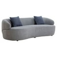 thumbnail image 2 of Cloud Curved Sofa Boucle Couch for Living Room, Modern Mid-Century Curved Backrest Upholstered Sofa, 3-Seat Sofa Couch for Home Apartment Office Studio, 2 Pillows, 86.61”W (Gray), 2 of 5