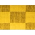 thumbnail image 1 of Ahgly Company Indoor Rectangle Checkered Yellow Modern Area Rugs, 7' x 10', 1 of 4