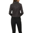 thumbnail image 3 of INSPIRE CHIC Women's Motorcycle Jacket Faux Suede Solid Color Asymmetric Zipper Jacket XL Dark Gray, 3 of 6