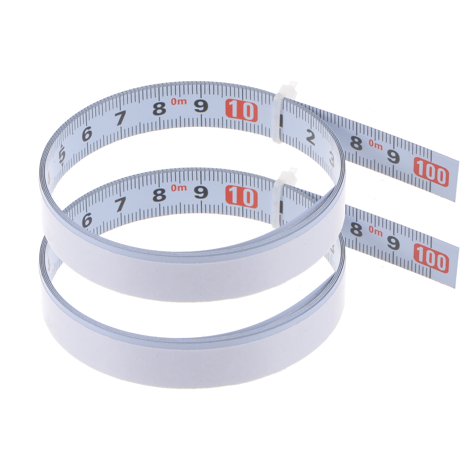 2 Pack Self Adhesive Tape Measure 100cm Metric Left to Right Reading