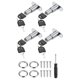 thumbnail image 1 of Cerradura de empuje Uxcell 32 mm (1-1/4 pulgadas) de longitud del cilindro, 4 Pcs cerradura de puerta de gabinete de aleación de zinc igualada para archivador, cajón, armario, puerta deslizante, 1 of 7