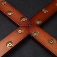 thumbnail image 4 of Wooden Stool Solid Wood KD Stool Stackable Leather Cushion Padded Round Stool Backless Chair for Home / Restaurant / Cafe / Bar, 4 of 7