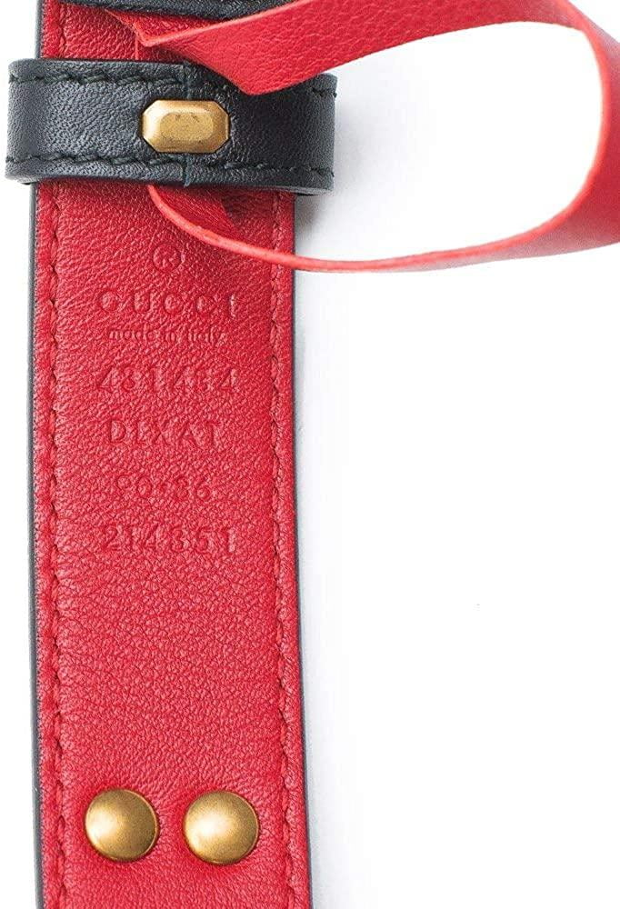 red gucci belt with pearls