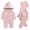 Pink, variant on Newborn Baby Zipper Hooded Jumpsuit for Autumn Winter Cotton Thickened Jumpsuit 0-18M