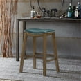 thumbnail image 5 of Homelegance 29" Pub Height Wooden Bar Stool Saddle Seat Barstool, Green Brown, 5 of 7