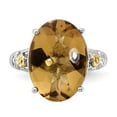 thumbnail image 5 of Sterling Silver w/14k Accent Polished Whiskey Quartz Ring, 5 of 5