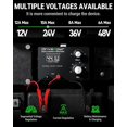 thumbnail image 5 of Cargador de batería ajustable de 12 V, 24 V, 36 V, 48 V, 12 A, mantenedor automático de dulfador de batería para litio, liFePO4 de plomo, apto para automóvil, carrito de golf, camión, motocicleta, 5 of 5