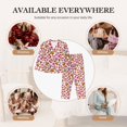 thumbnail image 4 of Uemuo Squirrel In The Forest Pattern Womens Pajama Sets,PJ Set for Women,Pajamas for Women Logo,Long Sleeve Pajama Set for Women,Soft Long Sleeve Top With Pants-Large, 4 of 9