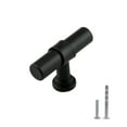 thumbnail image 2 of Modket M1611 Modern Euro Bar Cabinet Handle 304 Stainless Steel 2" Knob, Matte Black, 25-Packs, 2 of 6