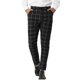 thumbnail image 1 of Pantalones de vestir de cuadros ajustados para hombre Inspire Chic con bolsillos 40 negros, 1 of 7