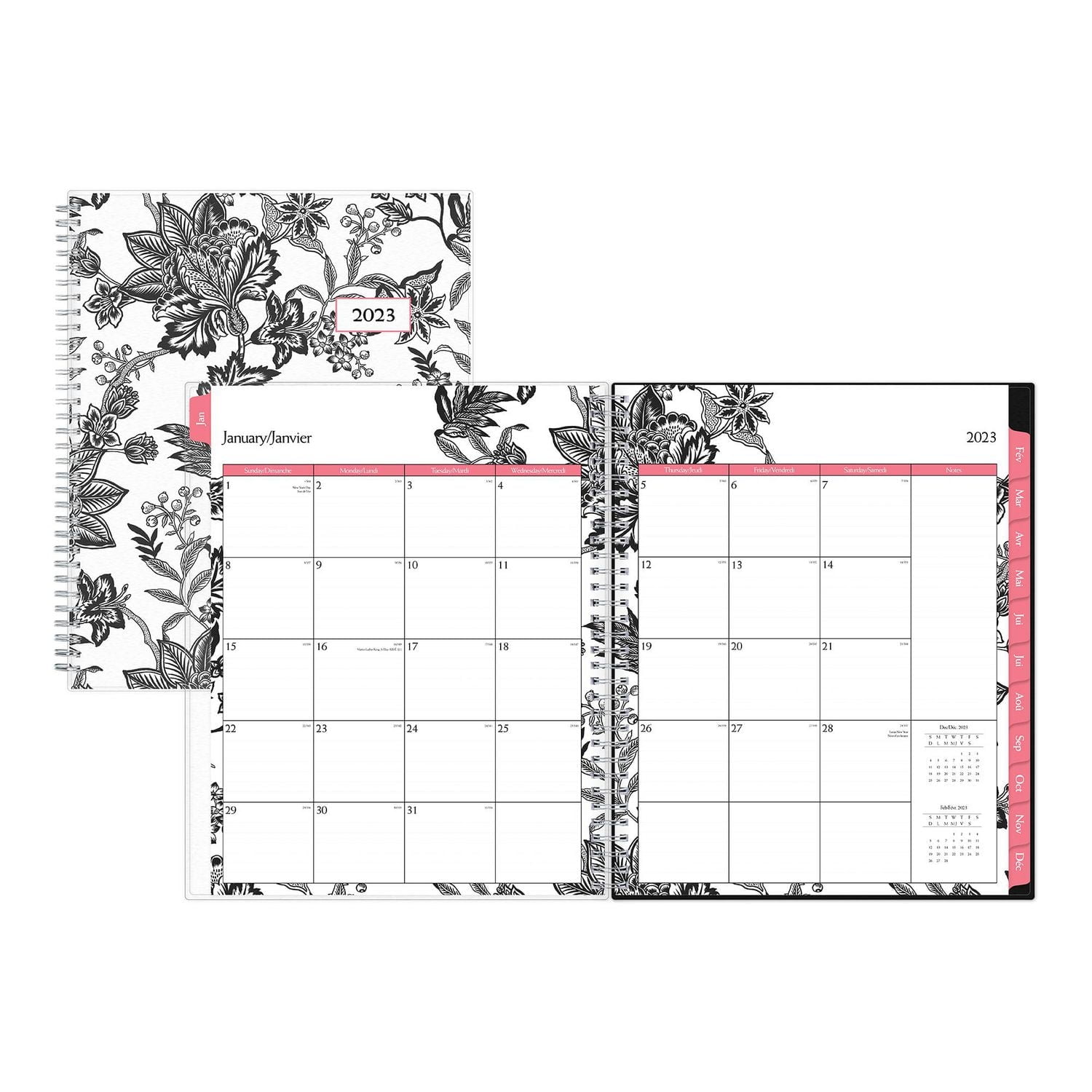 Agenda hebdomadaire/mensuel 2023, 8,5 po x 11 po, Blue Sky