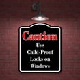 thumbnail image 2 of Caution Use Caution with Latex Balloons Red BLACK Aluminum Composite Sign, 20"x24", 2 of 9