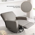 thumbnail image 2 of EMONIA Pushback Recliner Chair with 360° Swivel and Rocking function, Linen Type Cloth, Living Room Single Sofa, Home Theatre Armchair, Modern Nursery Recliner, Gray, 2 of 7
