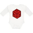 thumbnail image 3 of Inktastic Red 20 Sided Dice Boys or Girls Long Sleeve Baby Bodysuit, 3 of 5