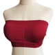 thumbnail image 1 of Minnieouse Sujetador inalámbrico Sujetadores sin tirantes Busto Bandeau Tube Top Cierre de tirador Ropa interior que abraza la Buena elasticidad Ropa interior vino rojo SG, 1 of 6