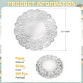 thumbnail image 2 of Uxcell 200 Pcs Servilletas de Papel de 5 Pulgadas Redondas de Encaje Decorativas, Papeles Desechables para Comidas y Fiestas, Plateado, 2 of 6