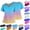 #03 Light Blue, variant on Womens Gradient Color Vneck Scrub Tops Short Sleeve Work Scrubs Summer Fall Shirts 2026 Trendy, #03 Light Blue, 4XL