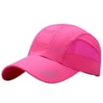 thumbnail image 2 of YAOBAMM Extended Brim Hat Summer Geometric Letter Print Extended Brim Adjustable Baseball Hat Men Women Sports Running Sunscreen Visor Mesh Patchwork Hat, 2 of 7