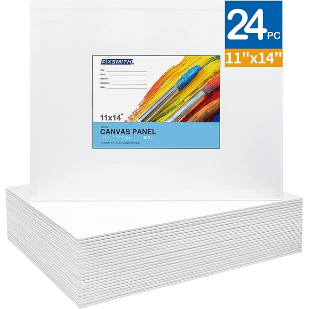 FIXSMITH Painting Canvas Panel Boards 11x14 Inch Art Canvas,24 Pack