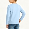 thumbnail image 6 of OGLCCG Long Sleeve Shirts for Girls Plain Crew Neck Stretchy Basic Layering Tops Lightweight Fall Winter Outfits Size 1-13 Years, 6 of 8