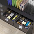 thumbnail image 2 of Simple Houseware Drawer Organizer Tray with 9 Adjustable Compartments, 2 Packs, Black, 2 of 7