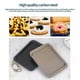 thumbnail image 5 of Bandeja rectangular antiadherente para hornear de acero al carbono, bandeja para hornear galletas, pasteles, pizzas, asados, muffins, pan, pasteles, chapada en oro S, 5 of 6