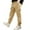 Khaki, variant on Boys Cargo Joggers Drawstring Jogging Pants Kids Elastic Waist Trousers Boys Sweatpants 8-9 Years