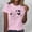 Pink, variant on Odbmxy T Shirts for Women Plus Size Summer Short Sleeve Beige Tops for Women Workout Pullover Butterfly Print Loose Tops