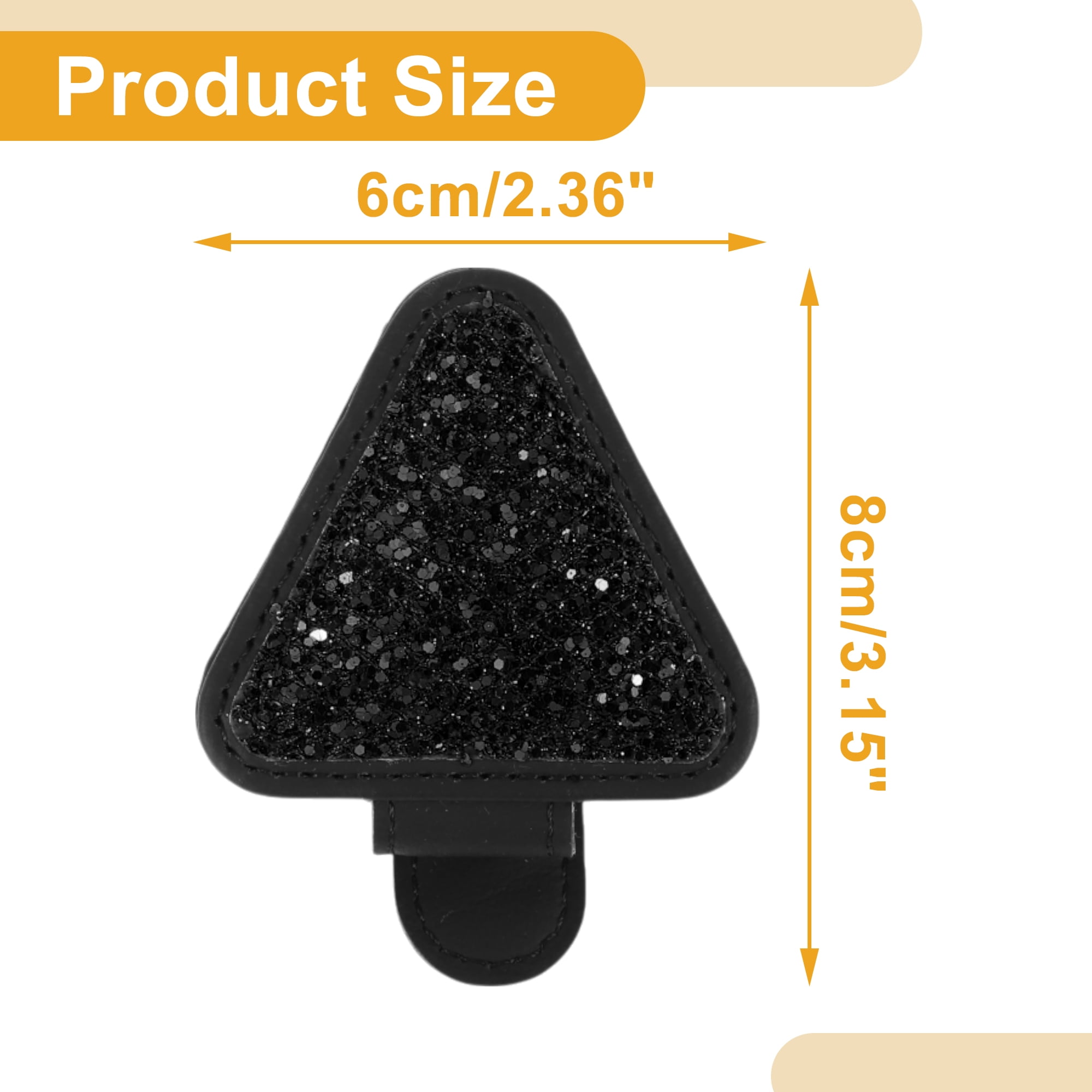 Unique Bargains Car Sunglasses Clip with Magnetic Sun Visor Holder PU Leather Black